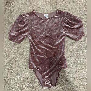 Zara Girls Crushed velvet bodysuit